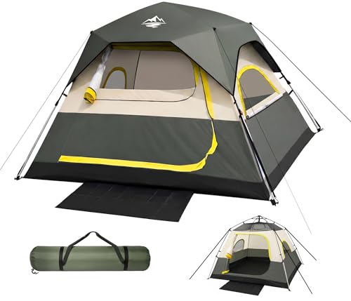 Purebox 4 Person Instant Cabin Tent front view
