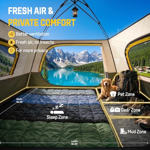 Purebox tent with rainfly installed