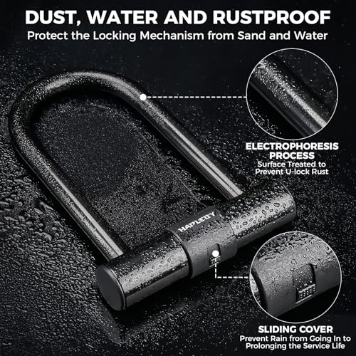 Hapleby bike lock with mounting bracket