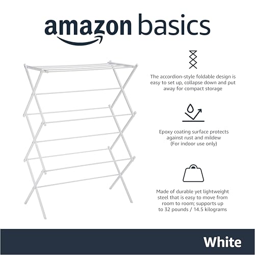 Folded Basics steel laundry drying rack
