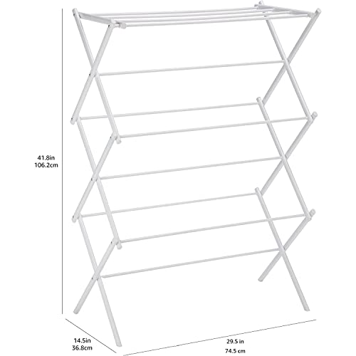 Accordion style laundry rack expansion mechanism