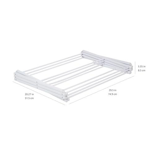 White steel finish detail on drying rack