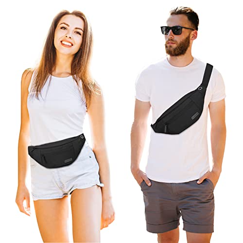 MAXTOP Fanny Pack four zipper pockets