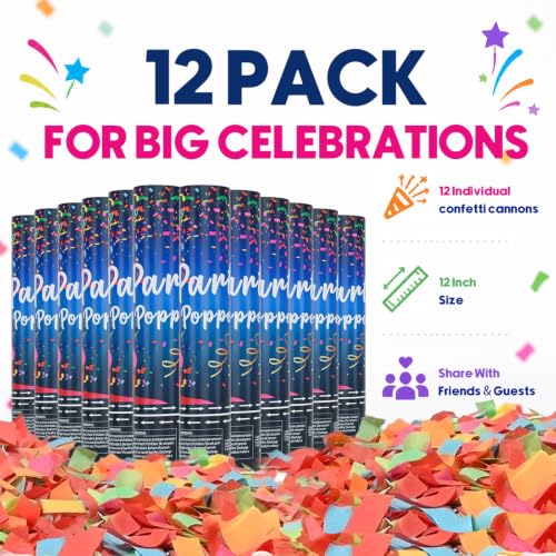 Set of ZZPAKUE party confetti shooters