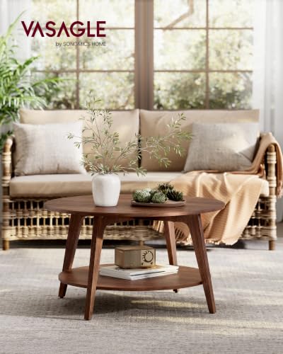 VASAGLE 2-Tier Coffee Table with storage