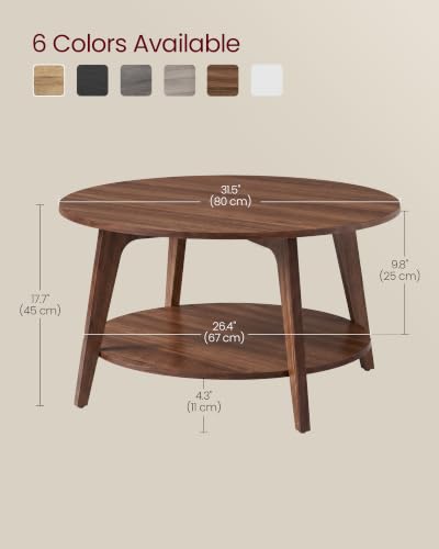 VASAGLE Center Table with tapered legs