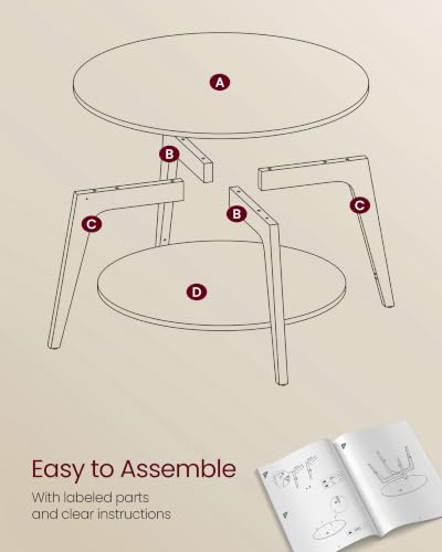 VASAGLE Center Table organized living room