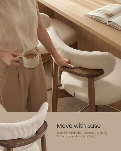 Pull handle on stool backrest