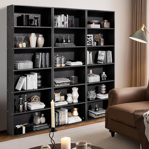 Perspective view of the bookshelf in a modern living room