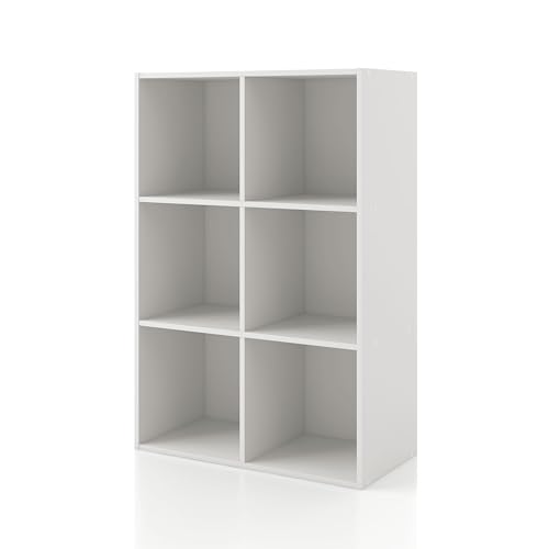 HOMES: INSIDE + OUT Apexa 6-Cube White Organizer front view