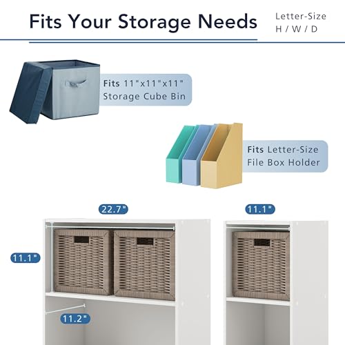 6-cube organizer showing internal dimensions