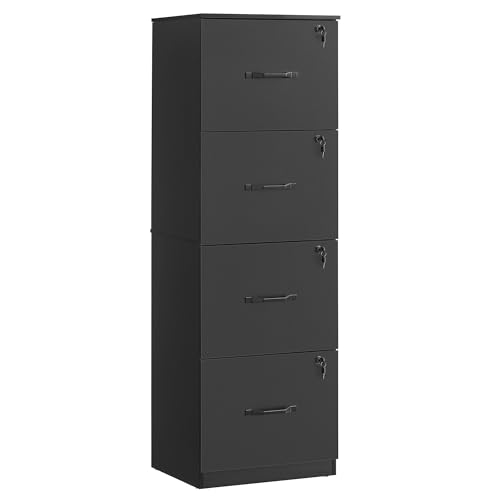 VASAGLE 4 drawer file cabinet, Ink Black