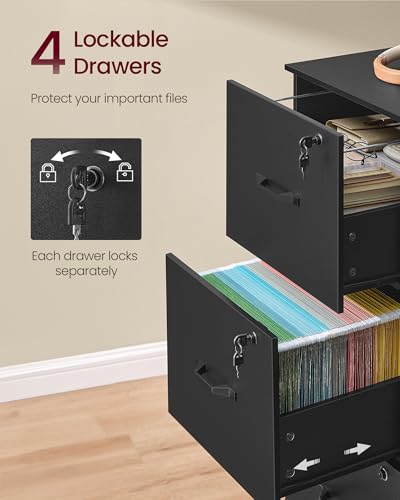 VASAGLE 4 drawer office storage