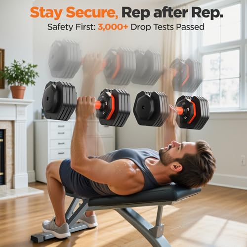 Adjustable dumbbell plates side view
