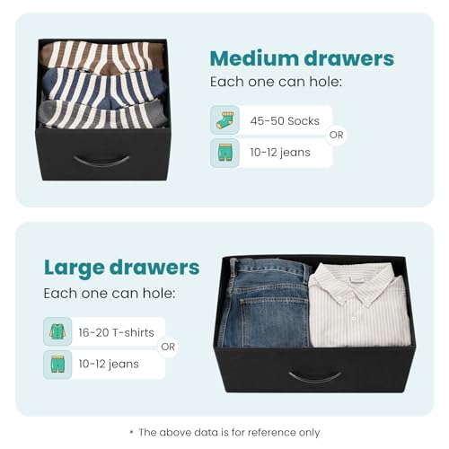OLIXIS fabric drawers open to show storage capacity