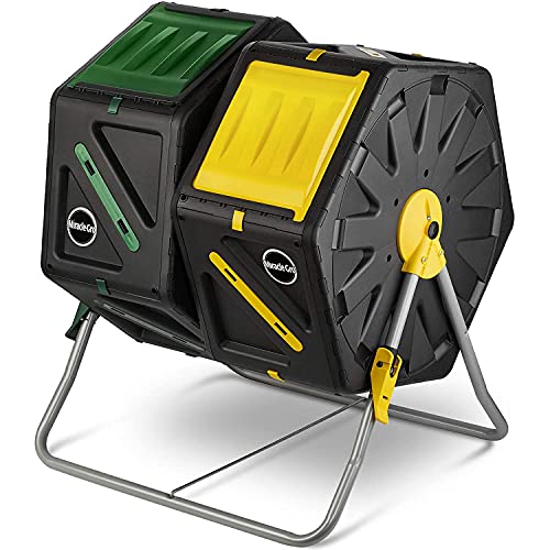 Assembled Miracle-Gro garden compost bin