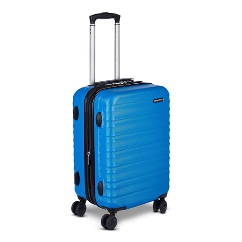 Basics 21-inch hardside carry-on light blue exterior