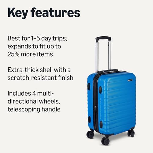 Basics 21-inch carry-on luggage side profile