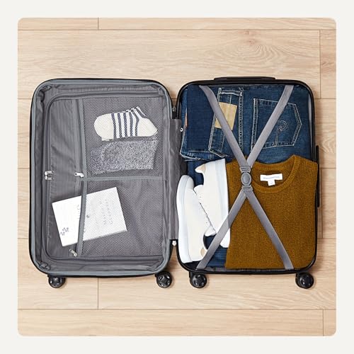 Basics carry-on wheels and telescoping handle detail