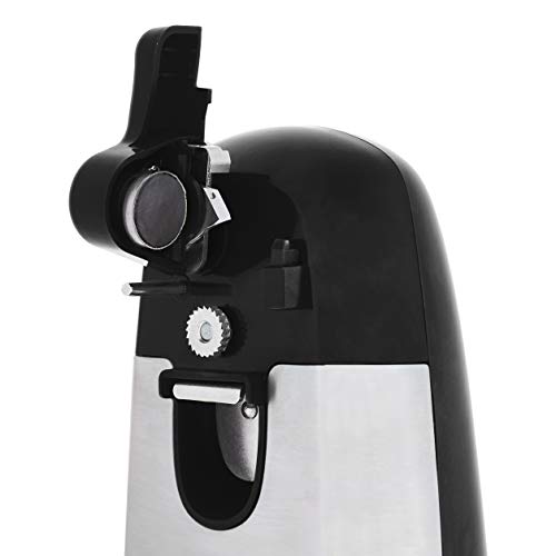 Basics electric can opener with magnetic lid holder