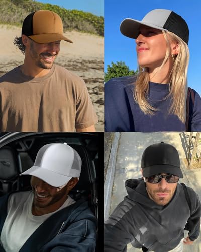 FURTALK Mens Trucker Hat in black grey and brown