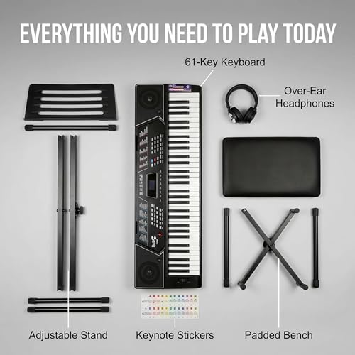 Black 61-key electronic keyboard