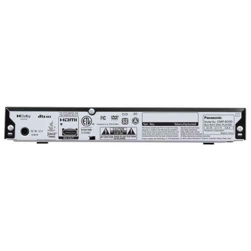 Side profile showing the compact design of the Panasonic DMP-BD90P-K