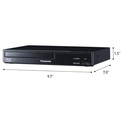 Rear connectivity ports on the Panasonic DMP-BD90P-K Blu-ray unit