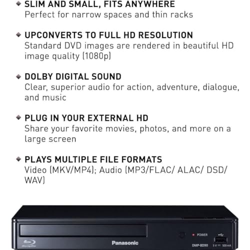 Top down view of the Panasonic DMP-BD90P-K player chassis