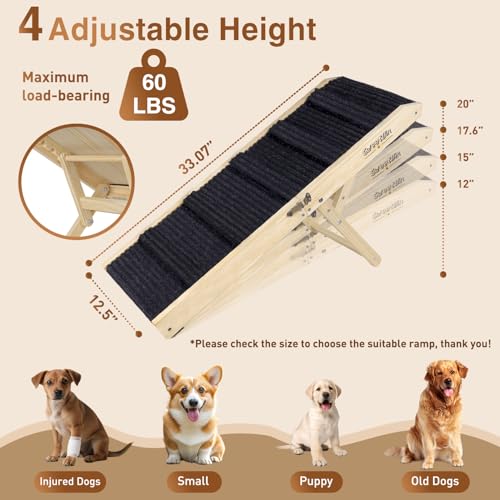 Folded SweetBin wooden dog ramp for storage