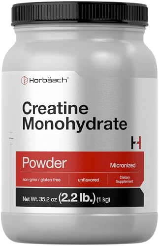 Horbäach Creatine Monohydrate Powder 2.2lbs front view