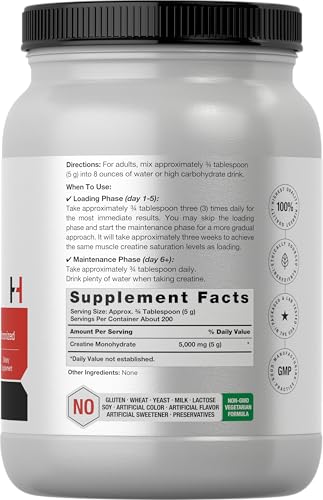 Horbäach Creatine Monohydrate label details