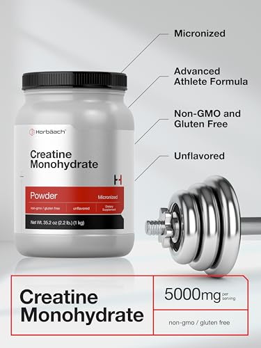 Horbäach Creatine powder texture close up