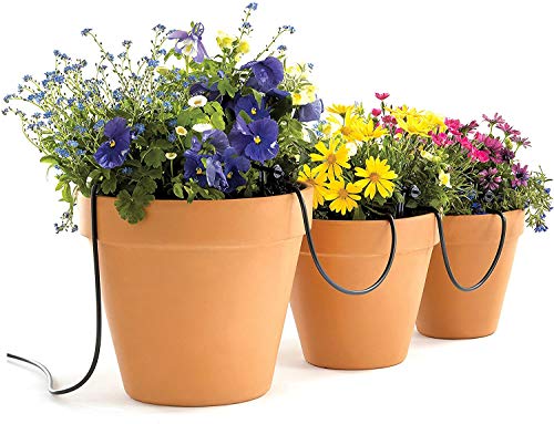 Example setup of drip irrigation for pots