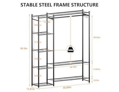 HOMIDEC wardrobe hanging rod detail