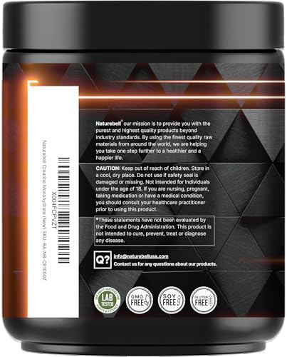 Front label of NatureBell 2.2 lb Creatine Monohydrate