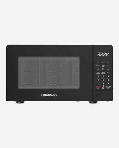Microwave with door open