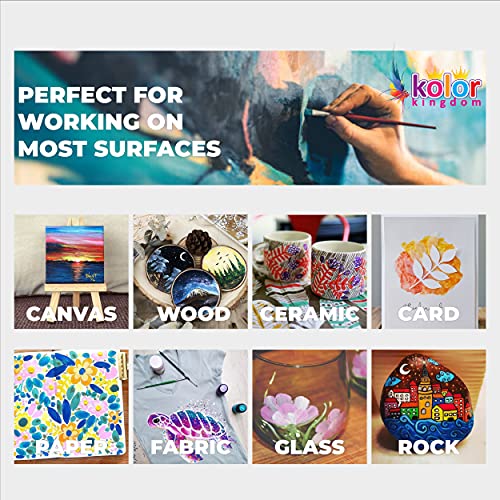 Paint applied to a wooden craft project