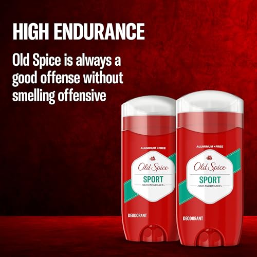Close up of Old Spice branding on stick