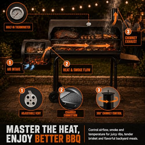 Integrated thermometer and chimney vent