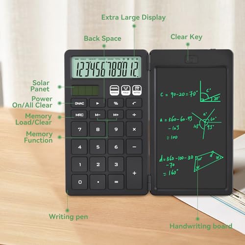 ROATEE basic calculator paired with the erasable LCD writing pad