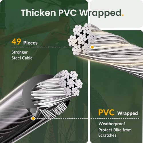 Flexible steel cable of Titanker bike lock