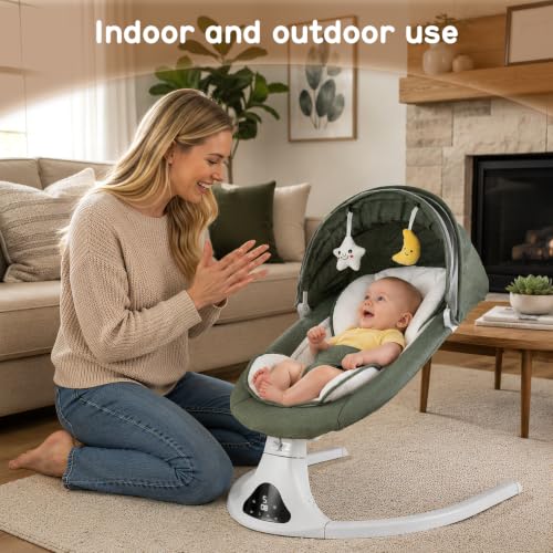 RIVIPLOU Electric Baby Swing remote control and timer settings