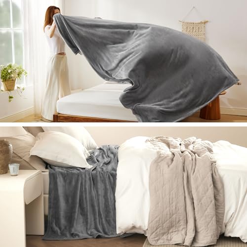 Bedsure fleece blanket corner showing neat stitching