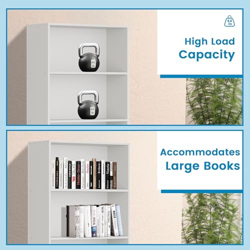 Full bookshelf showing scale in living room
