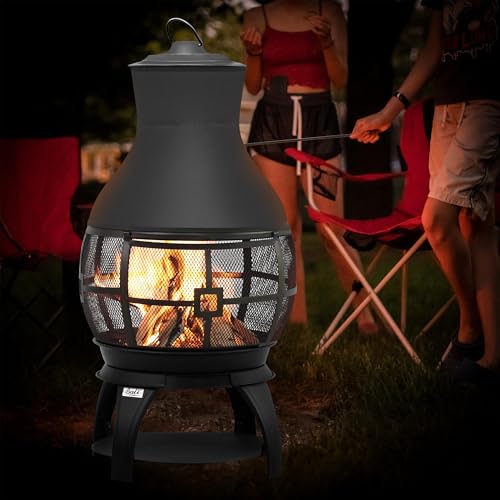 Fire pit with included poker tool