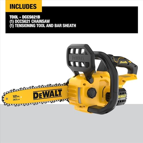 DEWALT 12 inch chainsaw bar and chain detail