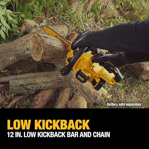 DEWALT 20V chainsaw chain tensioning mechanism