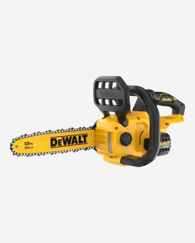 Back view of the DEWALT 20V cordless chainsaw