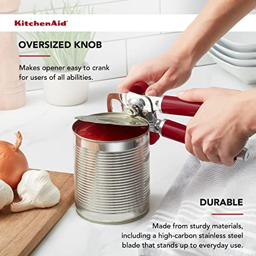 Top view of the oversized turning knob on KitchenAid opener